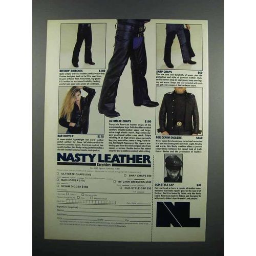 1983 Easyriders Nasty Leathers Ad