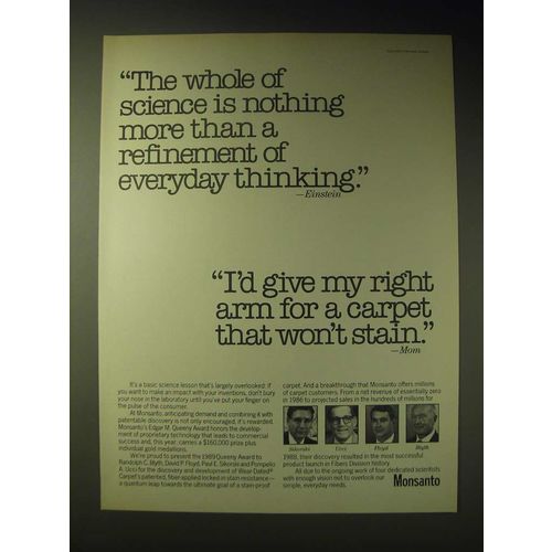 1989 Monsanto Chemicals Ad - The whole of science is nothing more than