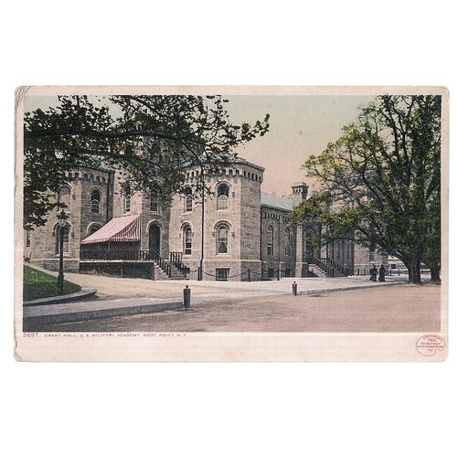 GRANT HALL, U.S. MILITARY ACADEMY, WEST POINT, NEW YORK, unused vinta postcard