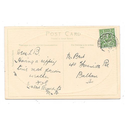 PRINTED POSTCARD OF GEORGE HOTEL STAMFORD LINCOLNSHIRE POSTED 1913 (2857)