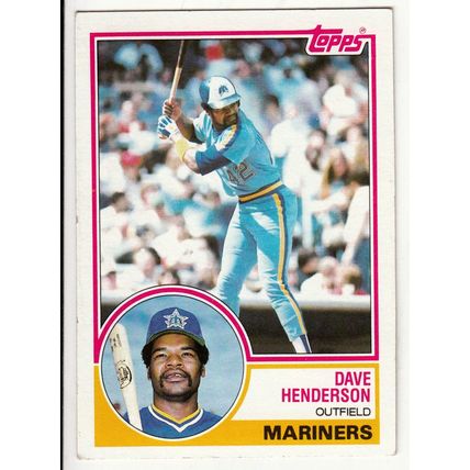 1983 Topps baseball card 732 Dave Henderson