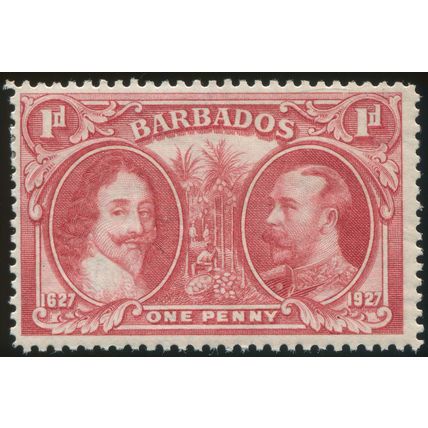 Barbados 1927 1d carmine SG 240 unused