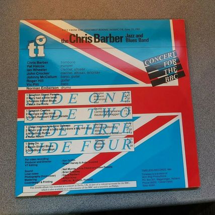 Chris Barber Jazz And Blues Band ‎– Concert For The BBC (TTD509/510) 1984 (LP)