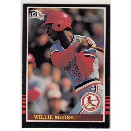 1985 Donruss baseball card 475 Willie McGee