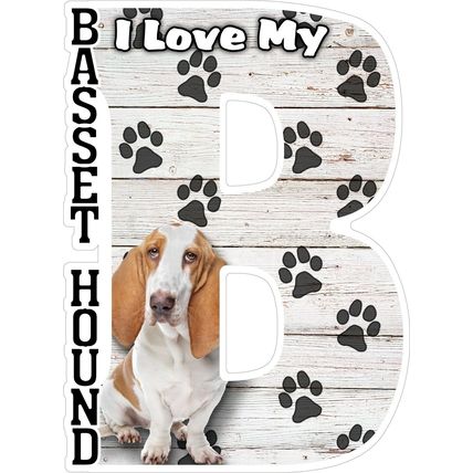 I Love My Basset Hound Fridge Magnet