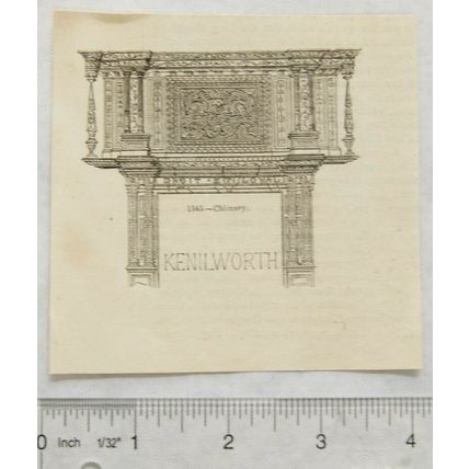 1860s engraving - Kenilworth Castle chimney