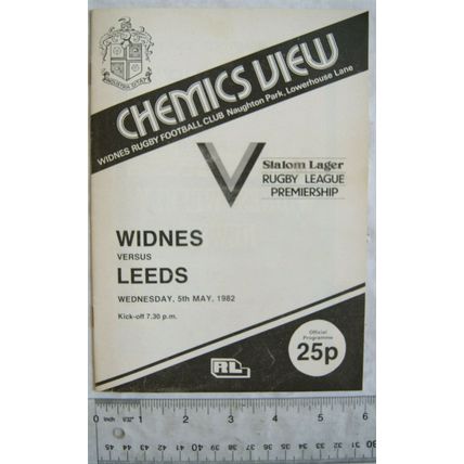 1982 programme Widnes v. Leeds, 5/5