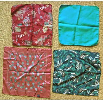 13 Assorted Women's Scarves & Handkerchiefs Various Sizes Colors & Material