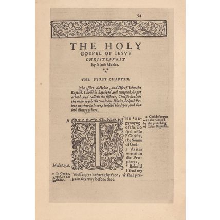 First Geneva Of New Testament Medieval 1557 Bible Old Postcard