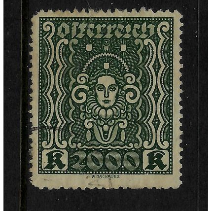 AUSTRIA 1922 2000K GREEN SG 506 FINE USED