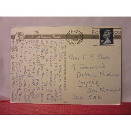 MACROSTY PARK, CRIEFF, PERTHSHIRE. used postcard 1989 pm =
