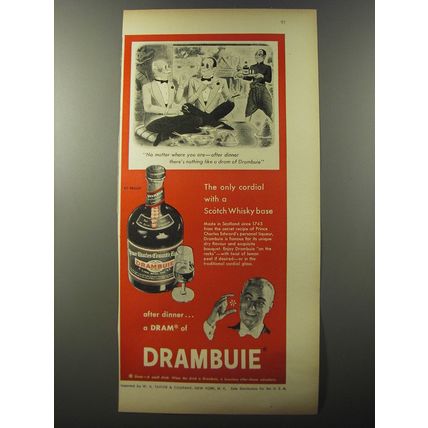 1953 Drambuie Liqueur Ad - No matter where you are - China