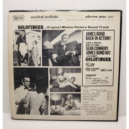 1965 GOLDFINGER Soundtrack 007 JOHN BARRY James Bond OST LP Vinyl Record (P7)