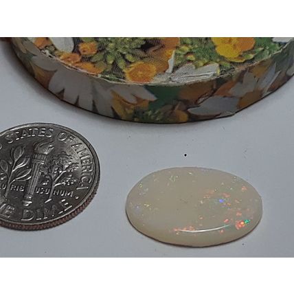 3.76ct Natural White Precious Oval Opal 18X12mm loose Gemstone #18813