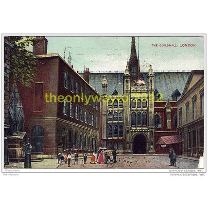 GUILDHALL, LONDON, ENGLAND, 1900s, Postcard