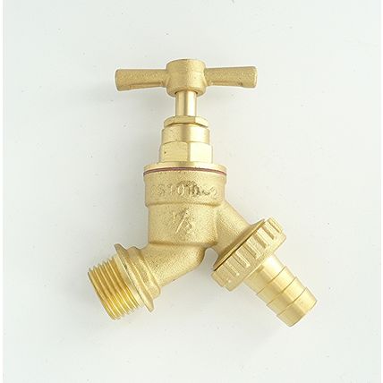 Brass Water Butt Tap c/w 1/2" Hose Tail.