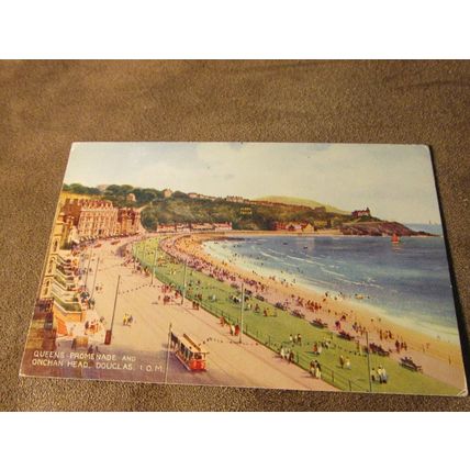 1930s Postcard - Queens Prom Douglas - Isle of Man - Artist Brian Gerald / A166