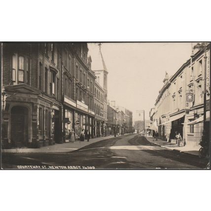 Courtenay Street, Newton Abbot, Devon, 1929 - Chapman RP Postcard