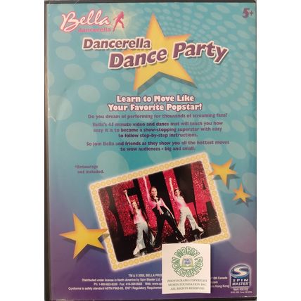 BELLA DANCERELLA DANCE PARTY 45 MINUTE DANCE-A-LONG DVD