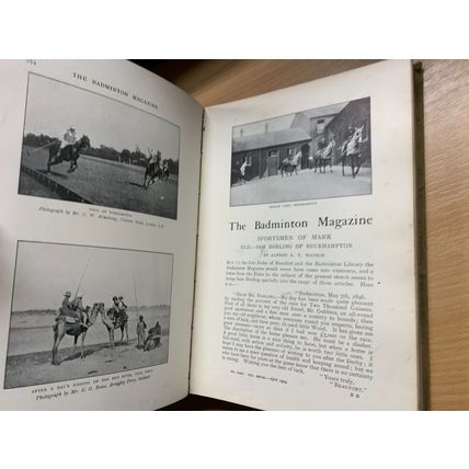 JAN TO JUNE 1909 THE BADMINTON MAGAZINE SPORTS BOUND VOL 28 BOOK (P12) AA