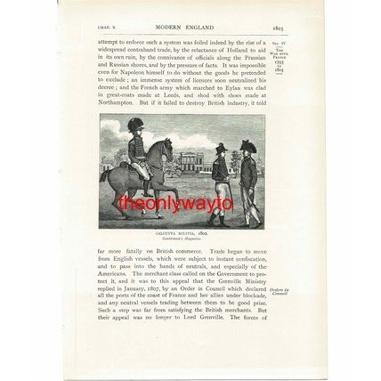 Calcutta Militia, 1802, Book Illustration (Print), 1903