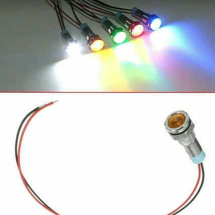 5 pcs 12V-24V 6mm LED Indicator Light Car Boat Dash Dashboard Panel Warning
