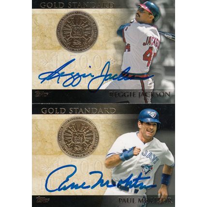 REGGIE JACKSON & PAUL MOLITOR AUTO 2012 ANGELS & BLUE JAYS HOF WORLD CHAMPIONS