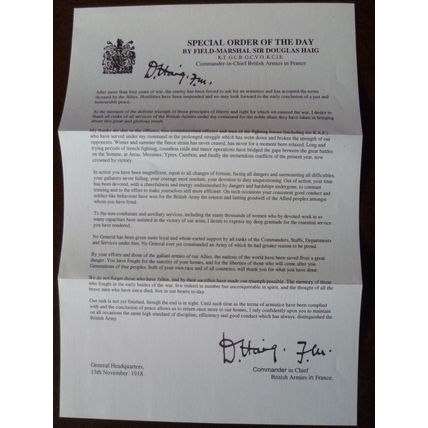 1998 GB We Will Remember Them British Forces Cover Douglas Haig Special Order