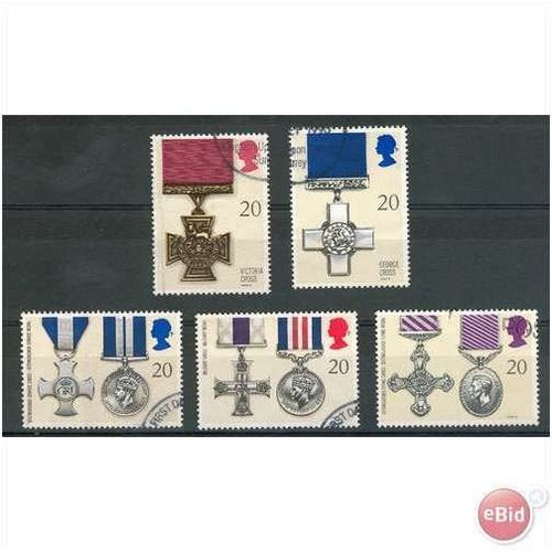 GB stamps 1990 used Set - SG 1517-1521 - Gallantry Awards