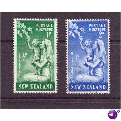 New Zealand stamps health 1949 used sg696 set