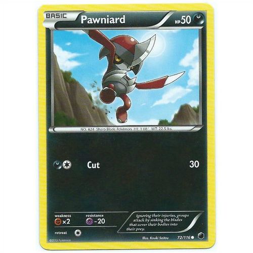 Pokemon Black & White Plasma Freeze - #72/116 - Pawniard