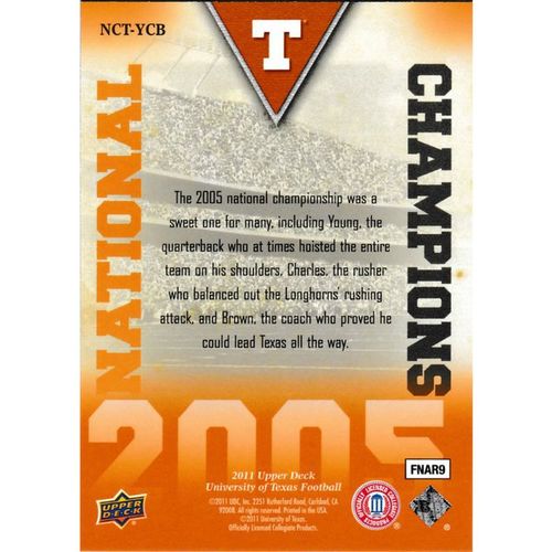 2011 UD Texas National Champions Trios - #NCT-YCB - Brown / Charles / Young