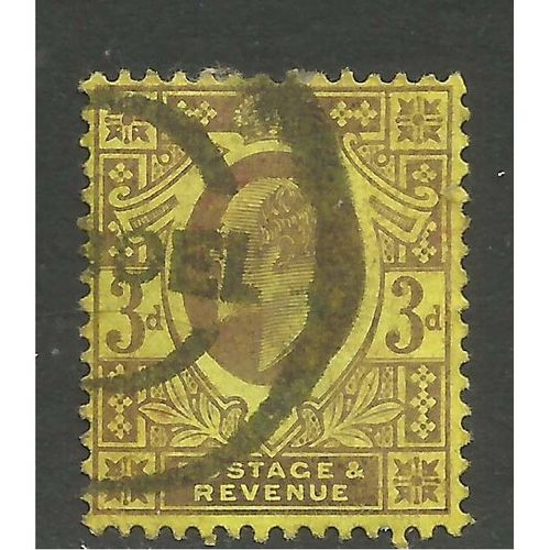 GB 1901 - 11 KEV11 3d Yellow/Purple jubilee. ( 383 )