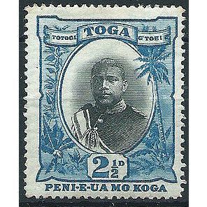 Tonga 1897 SG43 2 1/2d Black & Blue Mounted Mint ... .