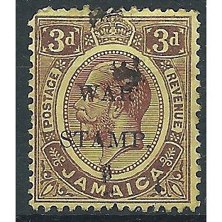 Jamaica 1917 SG75 3d Purple/Yellow WAR STAMP Fine Used . ..