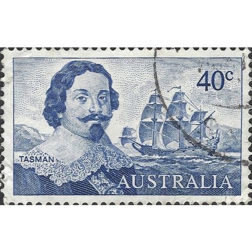 AUSTRALIA, SHIP, Navigators, Tasman, blue 1966, 40c, #2