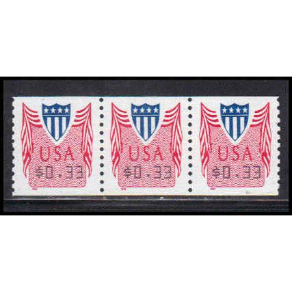 CVP33 33c Shield Very Fine MNH Strip of 3 PA5335