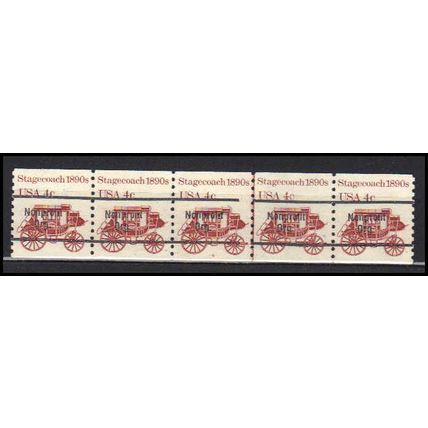 1898Ab 4c Stagecoach Very Fine MNH Dry Gum PNC 6/5 Line Gap AA0111