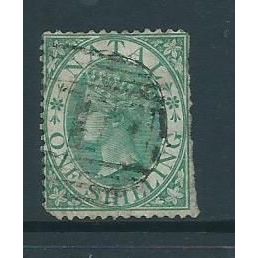 natal stamps victoria sg25 sg 25 space filler 2/- green high cv 1867 crown cc