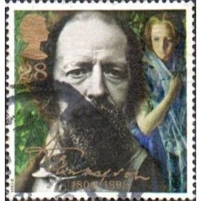 1992 Death Centenary Lord Tennyson. 28p Value. Tennyson in 1856. Good Used