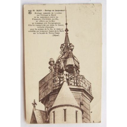 1921 postcard Dijon, Horloge de Jacquemart