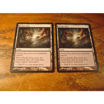 Magic The Gathering, MTG, 2-Cards, 1996, BOJUKA BOG, ex/nm