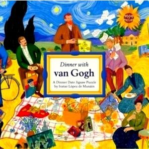 Dinner With van Gogh: a 1000-Piece Dinner Date Jigsaw Puzzle by Iratxe Lopez Mun