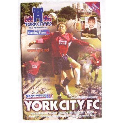 2002 programme York City v. Mansfield Town