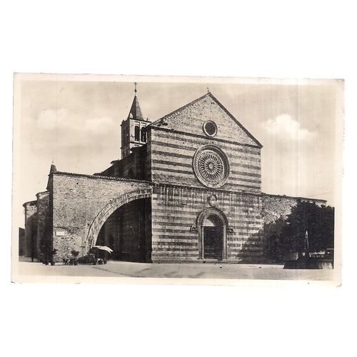 ASSISI, CHIESA di S. CHIARA vintage unused postcard c. 1944 (c) =