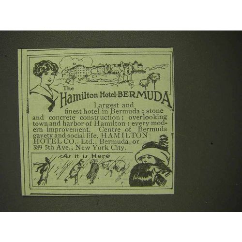 1912 Hamilton Hotel Bermuda Ad