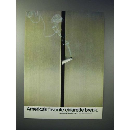 1971 Benson & Hedges 100's Cigarette Ad - America's Favorite