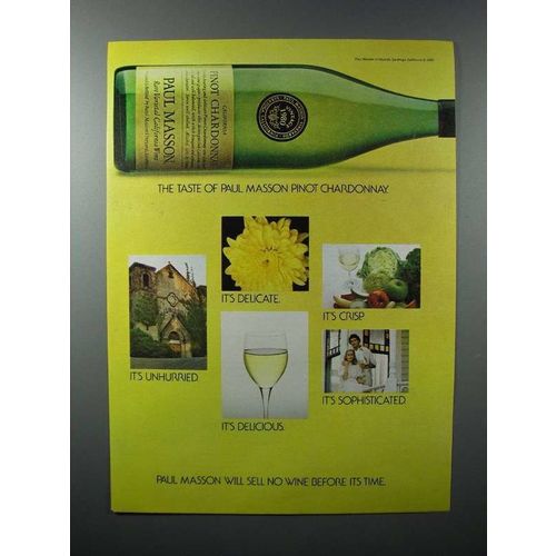1981 Paul Masson Pinot Chardonnay Wine Ad - The Taste