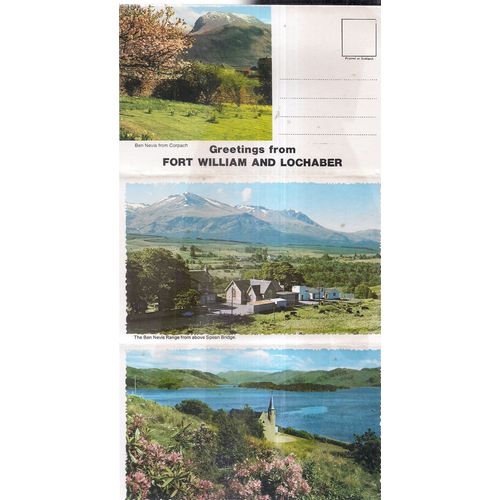 FORT WILLIAM AND LOCHABER, SCOTLAND vintage unposted Lettercard vgc Whiteholme