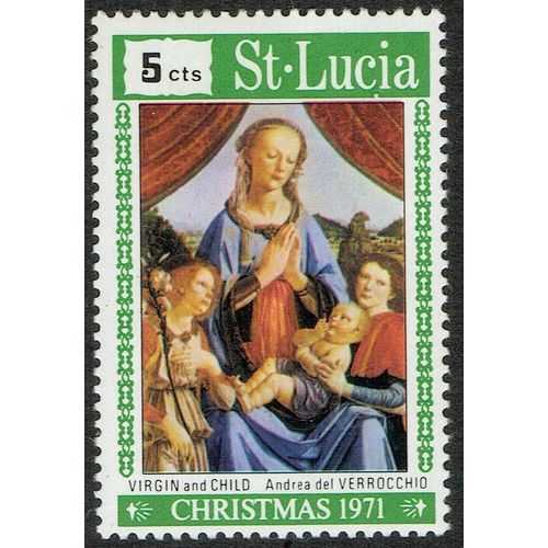 St. Lucia 1971 Christmas 5c Multicoloured SG319 MM